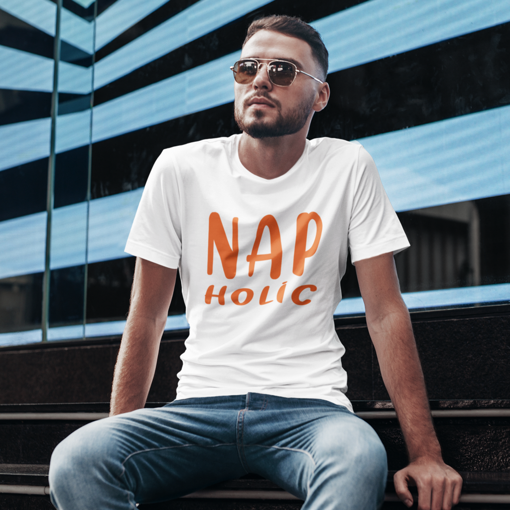 a man wearing sunglasses and a white tshirt with the napholic design from kisogoplays