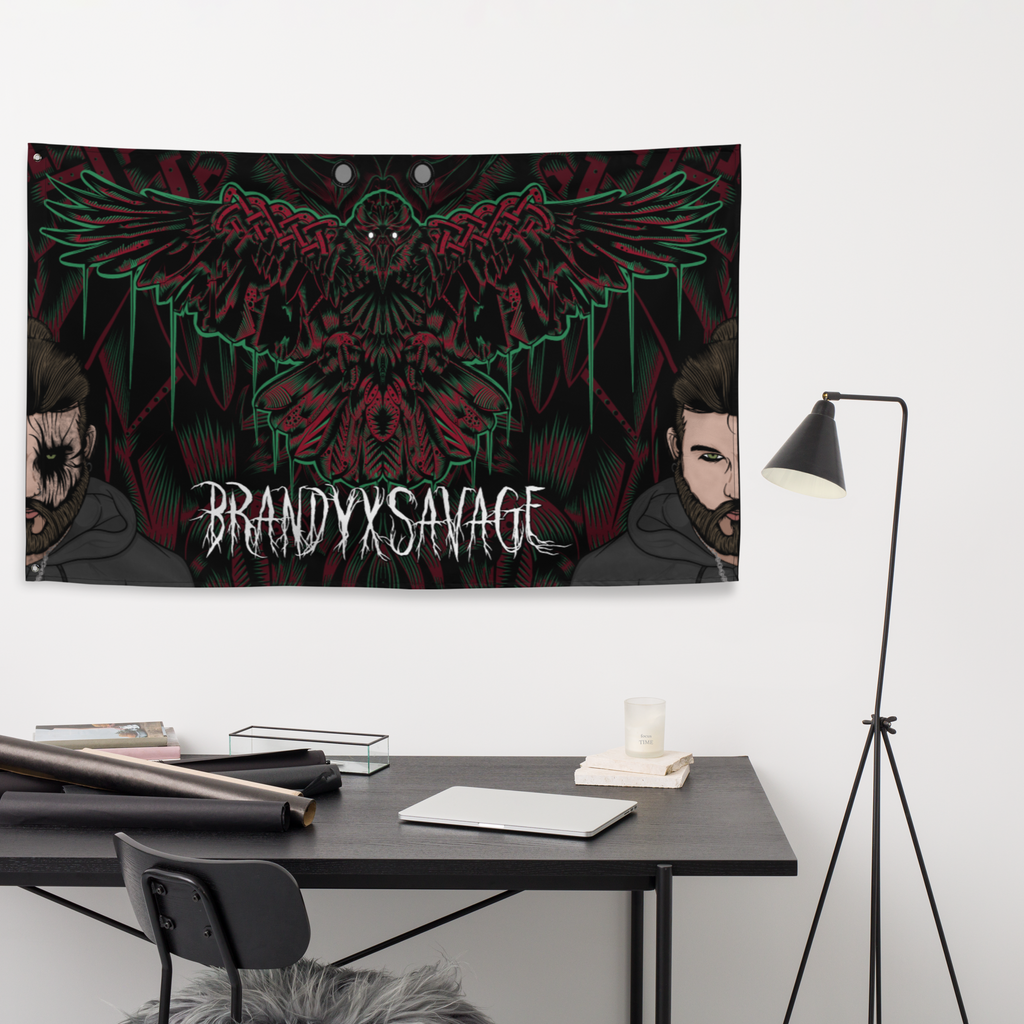 BrandyxSavage flag hanging on the wall