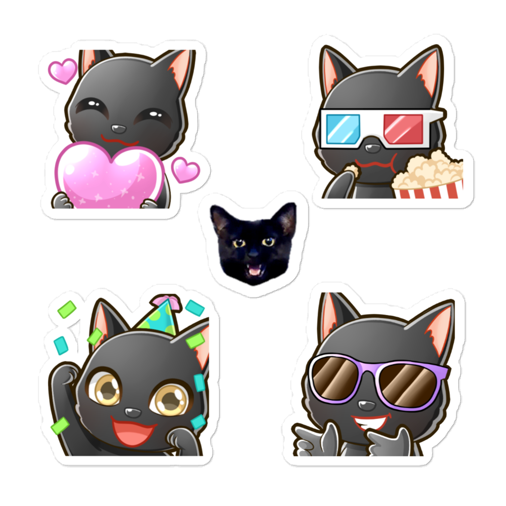 HappyKrakenX Cat Stickers – Slaker Merch